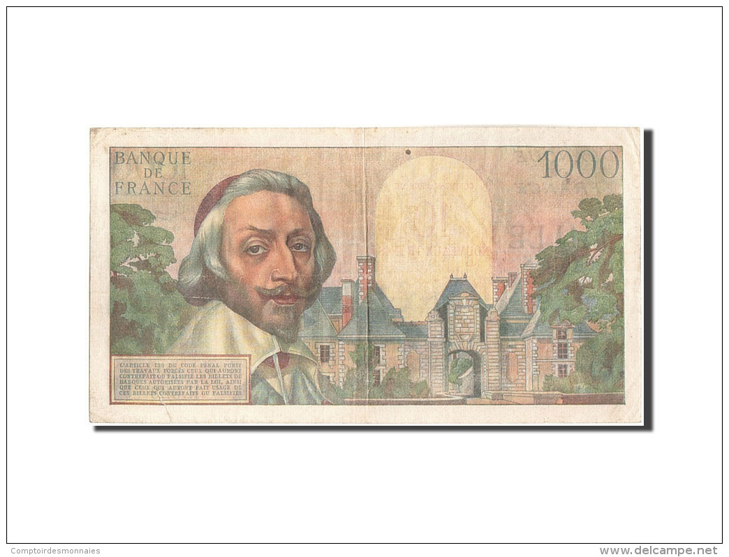France, 10 Nouveaux Francs On 1000 Francs, 1955-1959 Overprinted With ''Nouve... - 1955-1959 Overprinted With ''Nouveaux Francs''