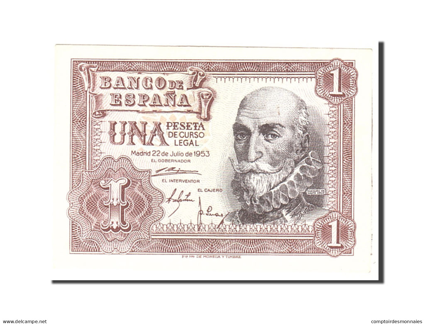 Billet, Espagne, 1 Peseta, 1953, 1953-07-22, KM:144a, SUP - 1-2 Pesetas