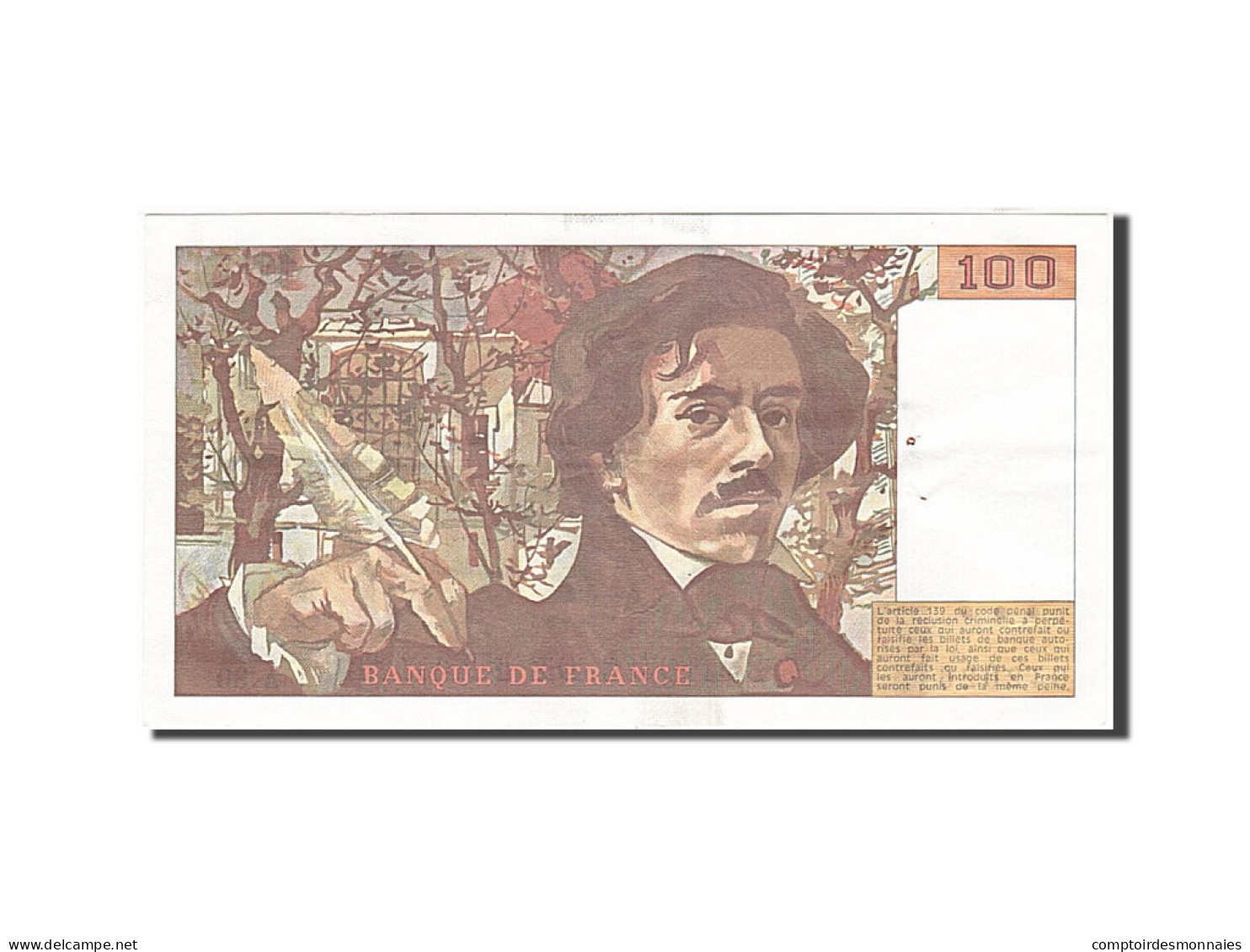 Billet, France, 100 Francs, 1978, 1985, TTB+, Fayette:69.9, KM:154b - 100 F 1978-1995 ''Delacroix''