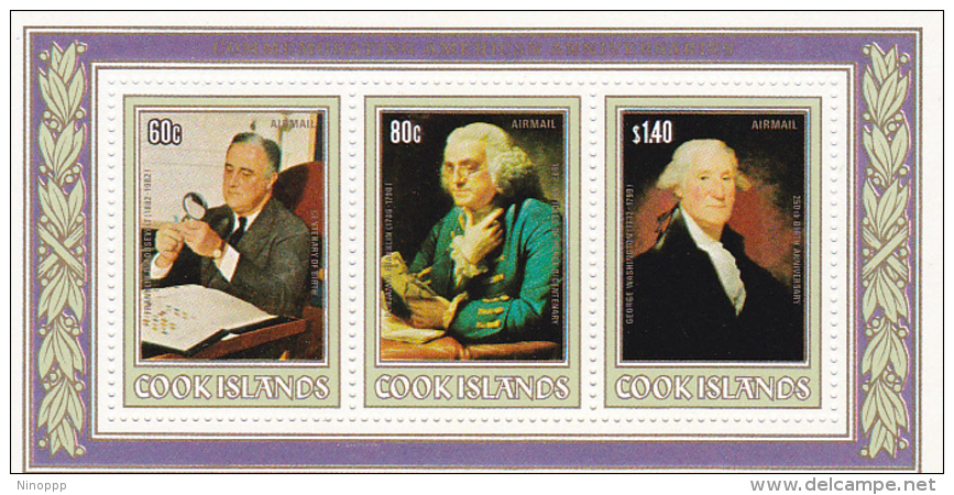 Cook Islands SG MS855 1982 American Anniversaries Miniature Sheet  MNH - Cookeilanden