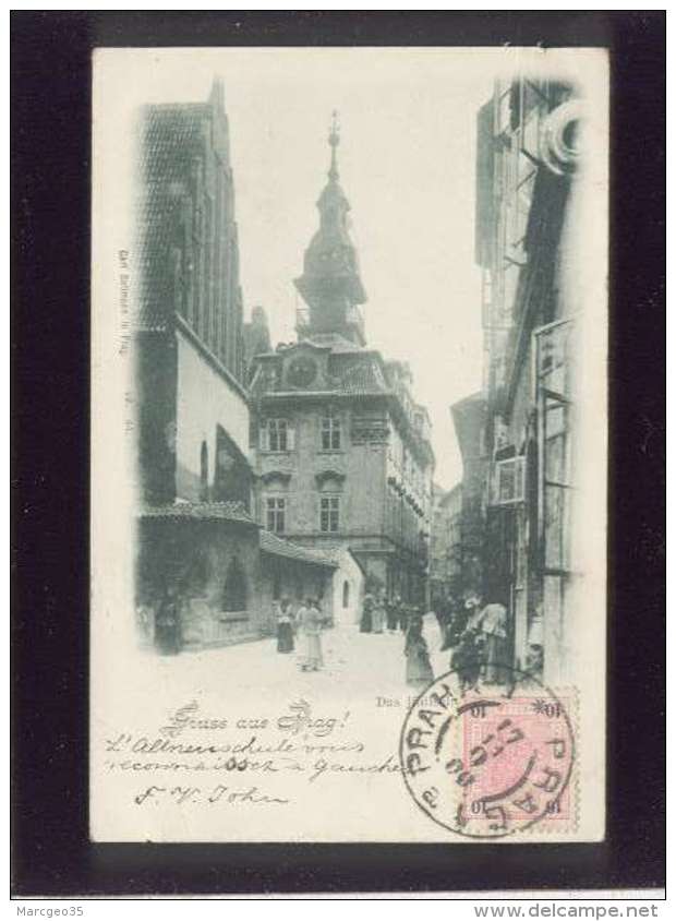 Gruss Aus Prag ! Das Jüdiseh ... édit. Bellmann N° 99 44 Rue Juive Timbre Oesterr Post  Stamp - Tschechische Republik