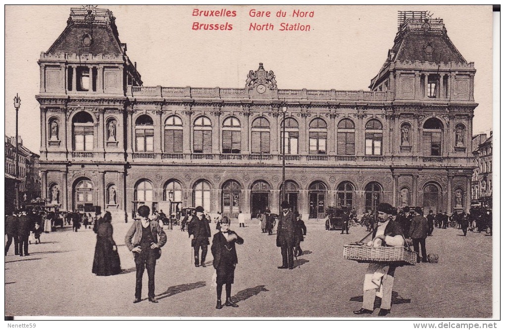 BRUXELLES -- Gare Du NORD + Belle Animation - Chemins De Fer, Gares