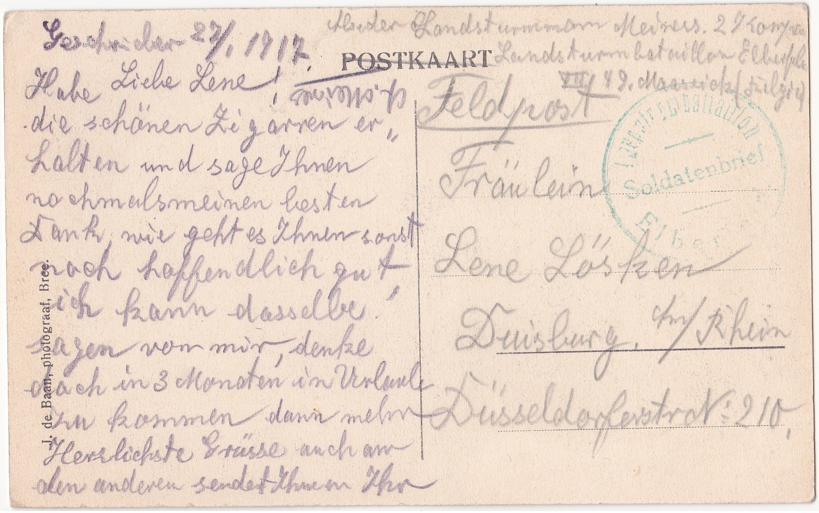 Bocholt: Sluis 18. (Erster Weltkrieg, 1917) - Bocholt