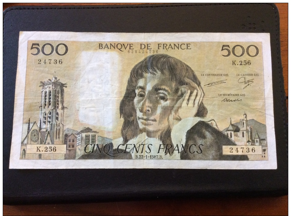 500 Francs 22-1-1987 - 500 F 1968-1993 ''Pascal''