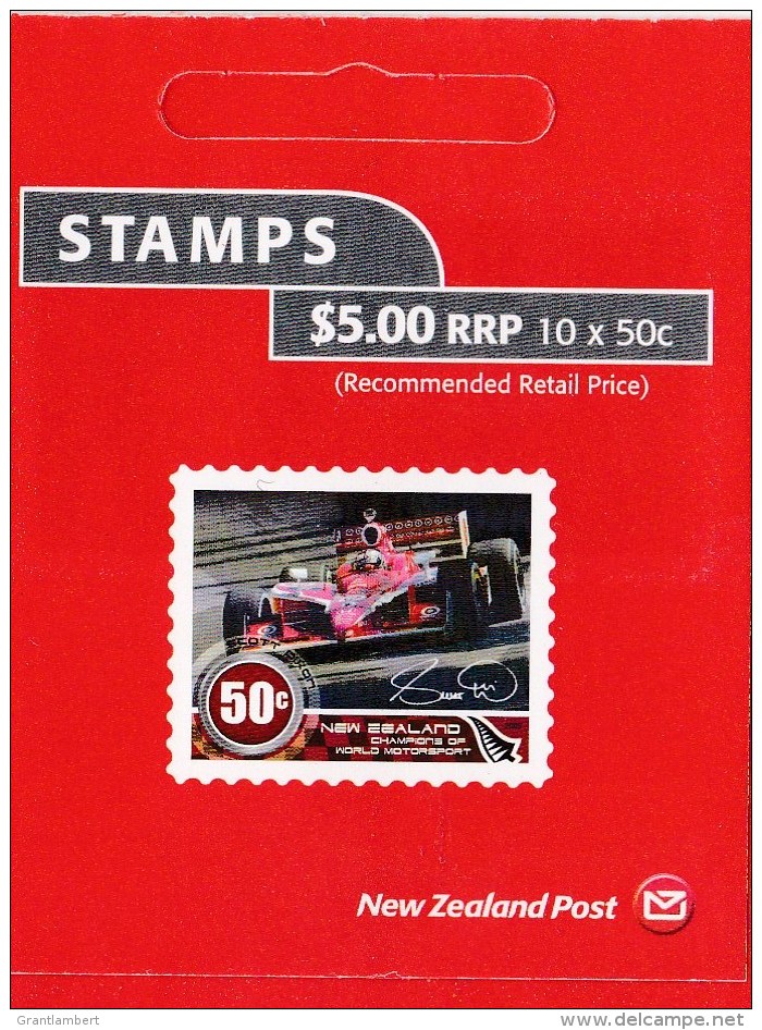 New Zealand 2009 Motorsport World Champions $5 Mint Booklet - Booklets