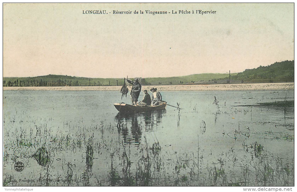 52 - HAUTE MARNE - Longeau - Réservoir De La Vingeanne - Pêche à L'epervier - Le Vallinot Longeau Percey