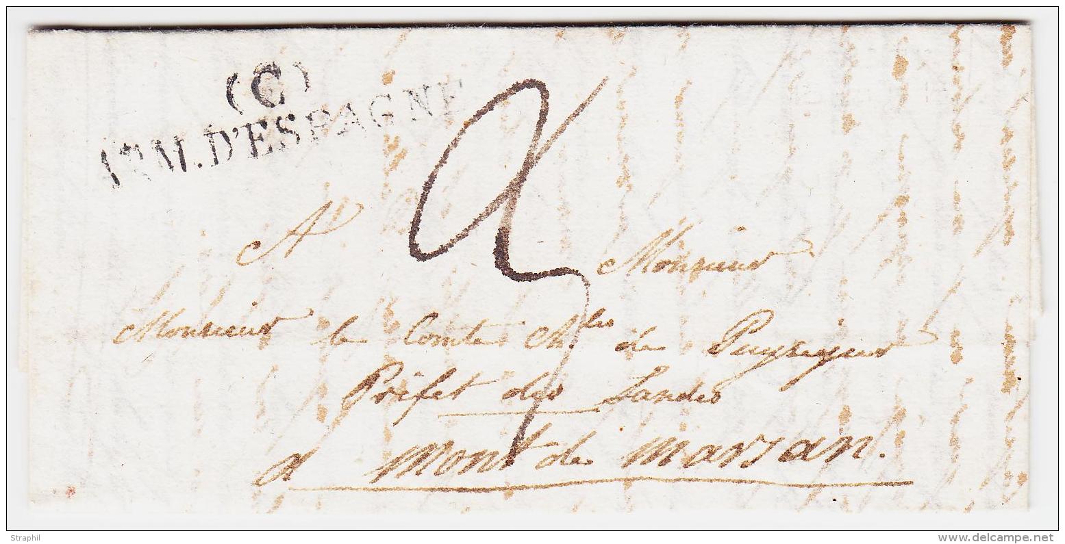 MARQUES D'ARMEES (C) ARM. D'ESPAGNE - 1824 - De Cordoue - Pr Mont De Marsan - TB - 1801-1848: Precursori XIX