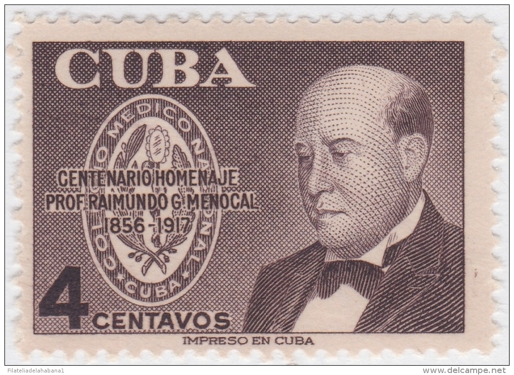 1956-216 CUBA REPUBLICA 1956. RAIMUNDO GARCIA MENOCAL MEDICINE. MH. - Ungebraucht