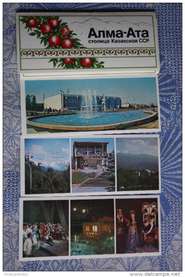 KAZAKHSTAN. ALMATY Capital. 15 Postcards Lot. . 1980 - Kazakistan