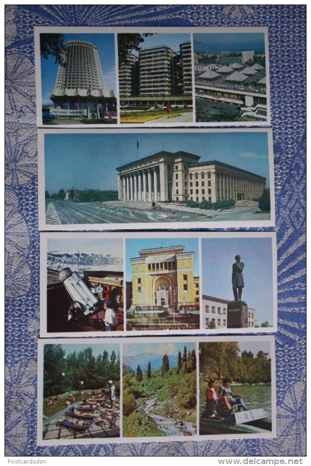 KAZAKHSTAN. ALMATY Capital. 15 Postcards Lot. . 1980 - Kazajstán