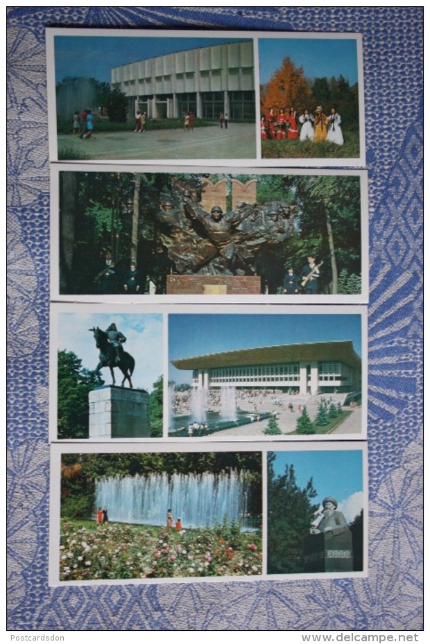 KAZAKHSTAN. ALMATY Capital. 15 Postcards Lot. . 1980 - Kazakhstan