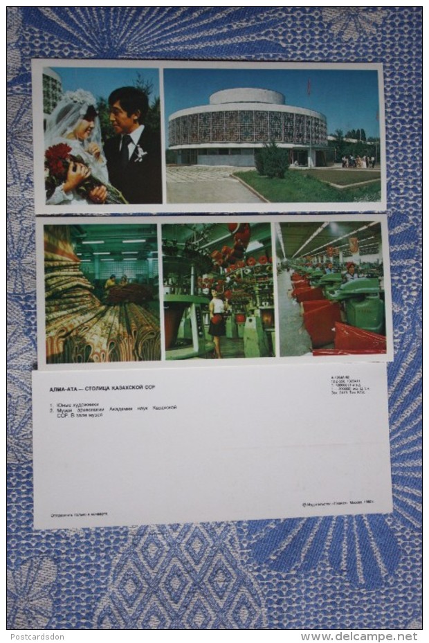 KAZAKHSTAN. ALMATY Capital. 15 Postcards Lot. . 1980 - Kasachstan