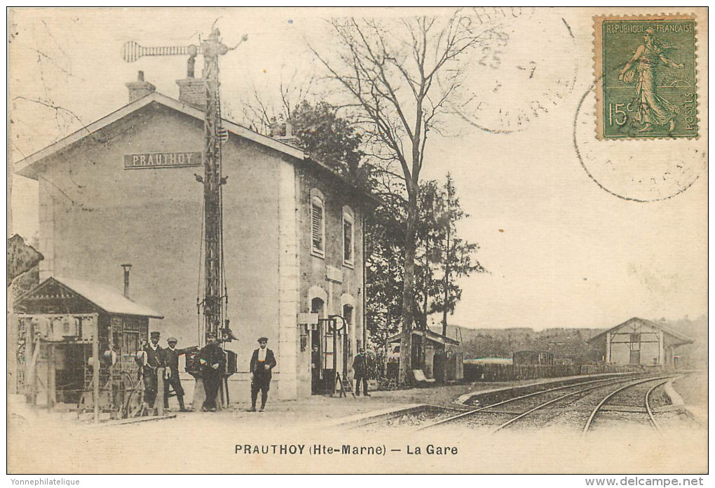 52 - HAUTE MARNE - Prauthoy - Gare - Chemin De Fer - Train - Prauthoy