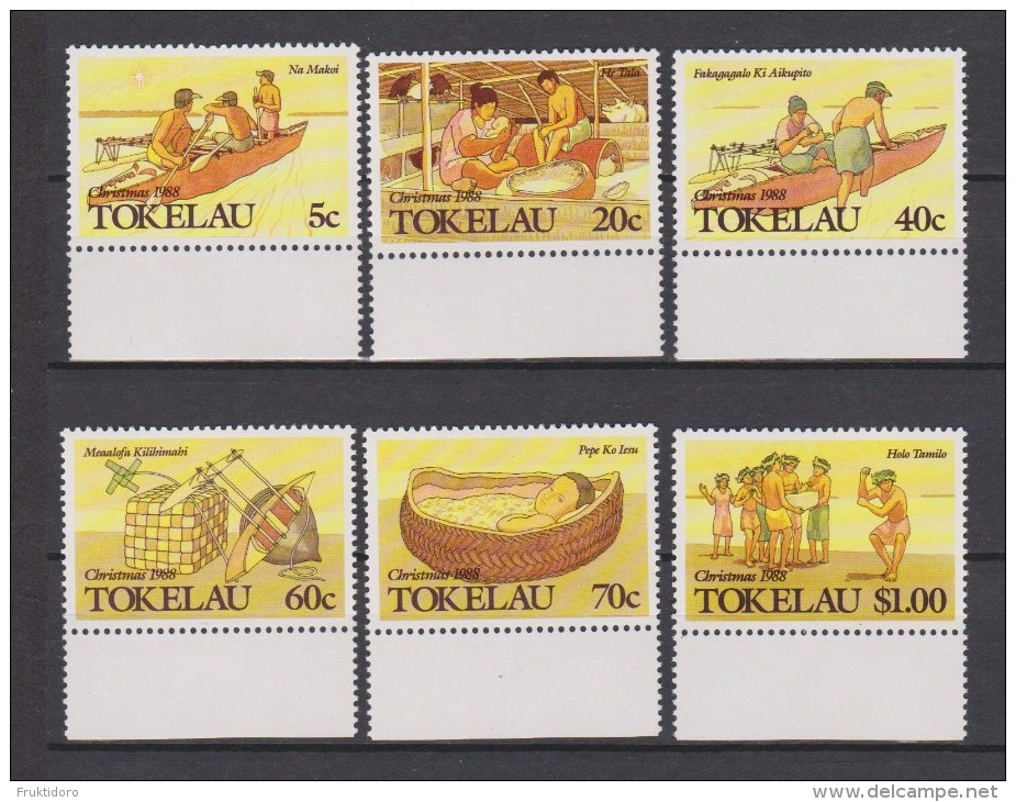 Tokelau Mi 159-164 Christmas - Three Wise Men (Na Makoi) - Holy Family (He Tala) - Escape Into Egypt - 1988 * * - Tokelau
