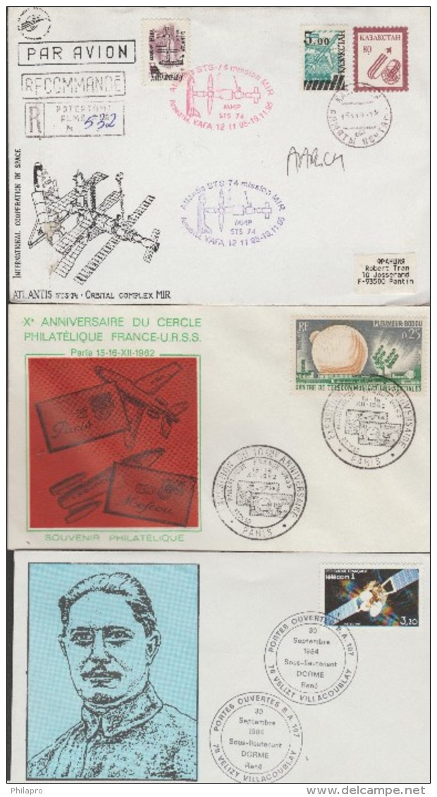 FRANCE+RUSSIE COVER  SPACE    Réf  E775 - Other & Unclassified