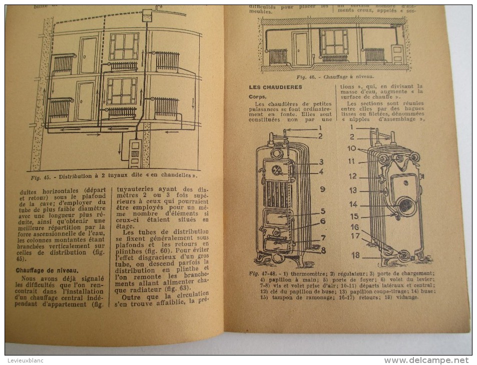 Les Livres Jaunes/ Oscar BEAUSOLEIL/Marcel ROUCHE/Chauffage Central/Paris / 1945-1955   LIV79 - Bricolage / Technique