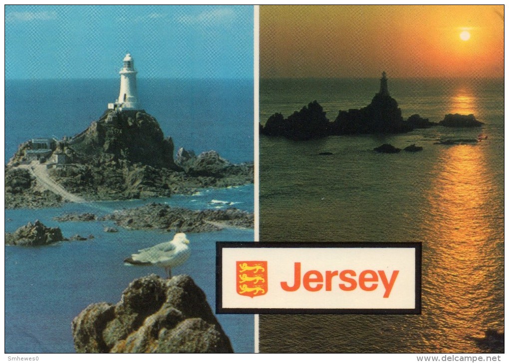 Postcard - La Corbiere Lighthouse, Jersey. J215 - Lighthouses