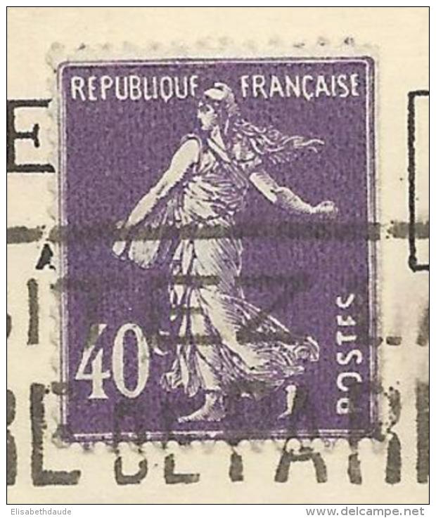 1929 - SEMEUSE 40c ROULETTE Sur CARTE PUBLICITAIRE De La SAMARITAINE à PARIS - 1906-38 Sower - Cameo