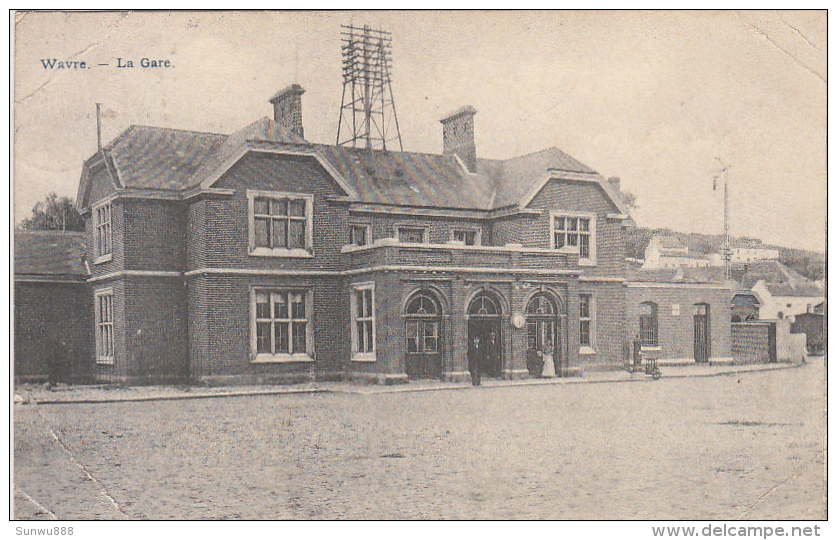 Wavre - La Gare (animée, Edit. Bertels, 1909...plis Aux Coins) - Waver