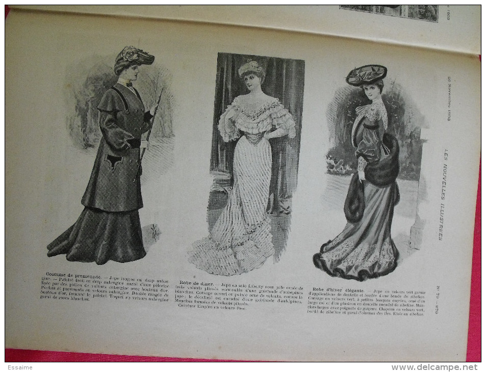 les nouvelles illustrées n° 79 de 1903. accident dirigeable Lebaudy rebouteux médicastre indo-chine folle en cage