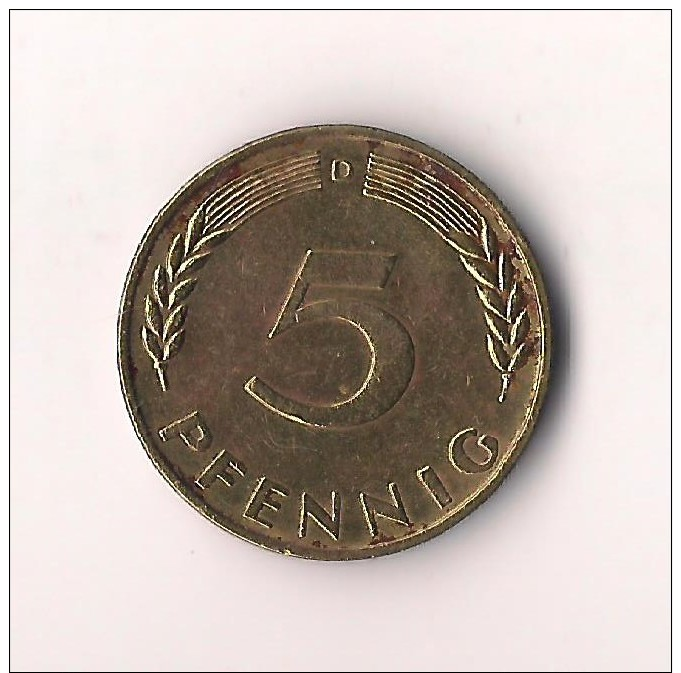 ALEMANIA 5 PFENNIG  1966 D - 5 Pfennig