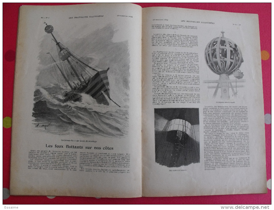 les nouvelles illustrées n° 22 de 1902. grève mineurs grignan jaurès dakar gratte-ciel sabotier feux flottants phare