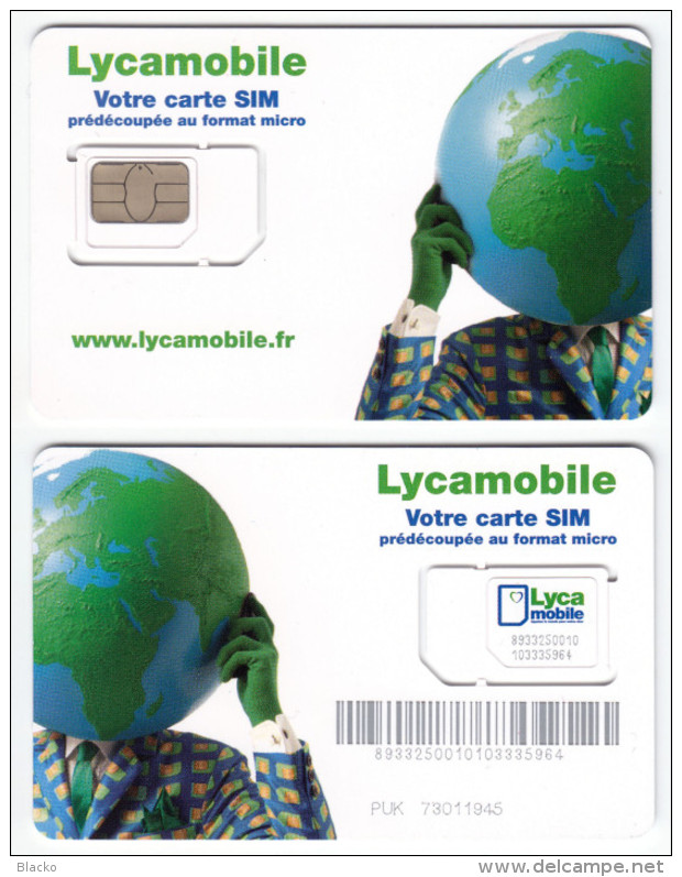 GSM SIM - Mint - France - Unbroken Chip - Lycamobile 5 Diff. - Altri & Non Classificati