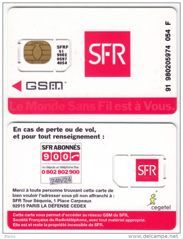 GSM SIM - Mint - France - Unbroken Chip - SFR 4 Diff. - Altri & Non Classificati