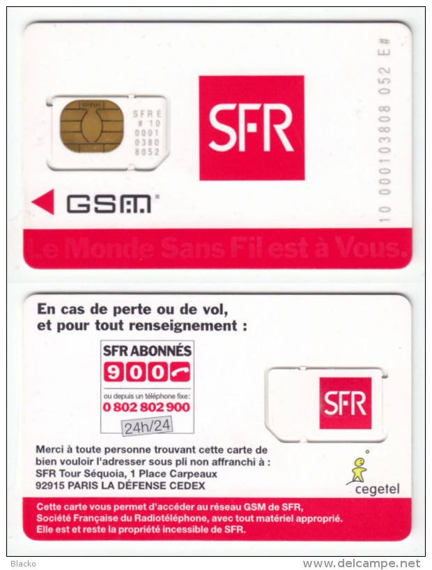 GSM SIM - Mint - France - Unbroken Chip - SFR 4 Diff. - Other & Unclassified