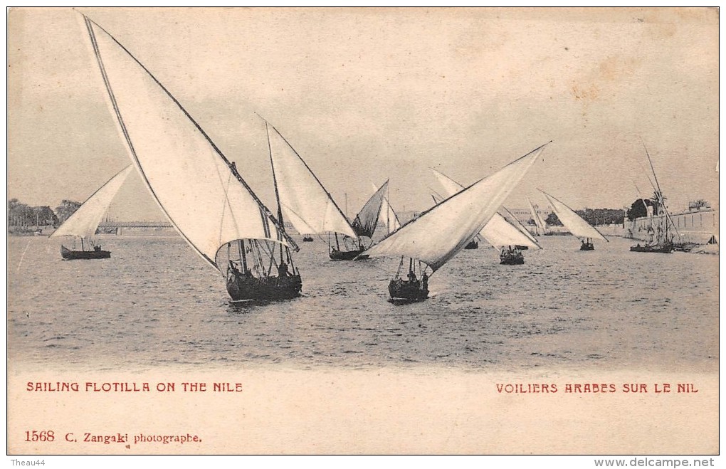 ¤¤  -  1568  -  EGYPTE   -  Voiliers Arabes Sur Le Nil  -  Sailing Flotilla On The Nile  -  ¤¤ - Other & Unclassified