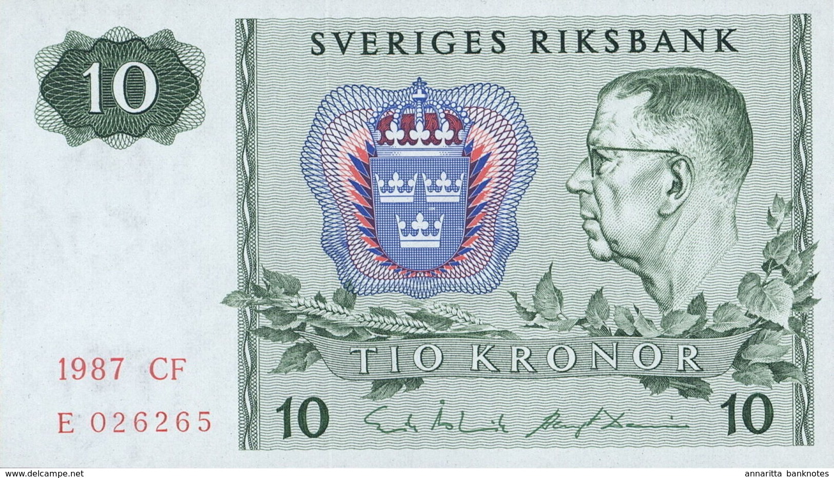 SWEDEN 10 KORONOR 1987 P-52e UNC [ SE52e ] - Sweden