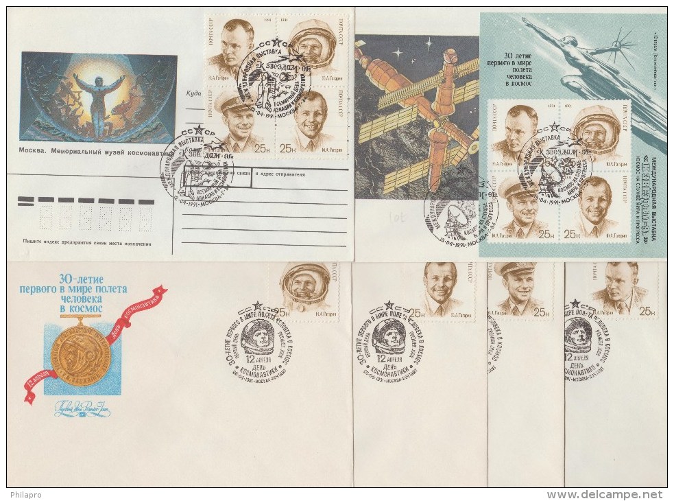 RUSSIE  6 FDC  SPACE    Réf  E779 - Other & Unclassified