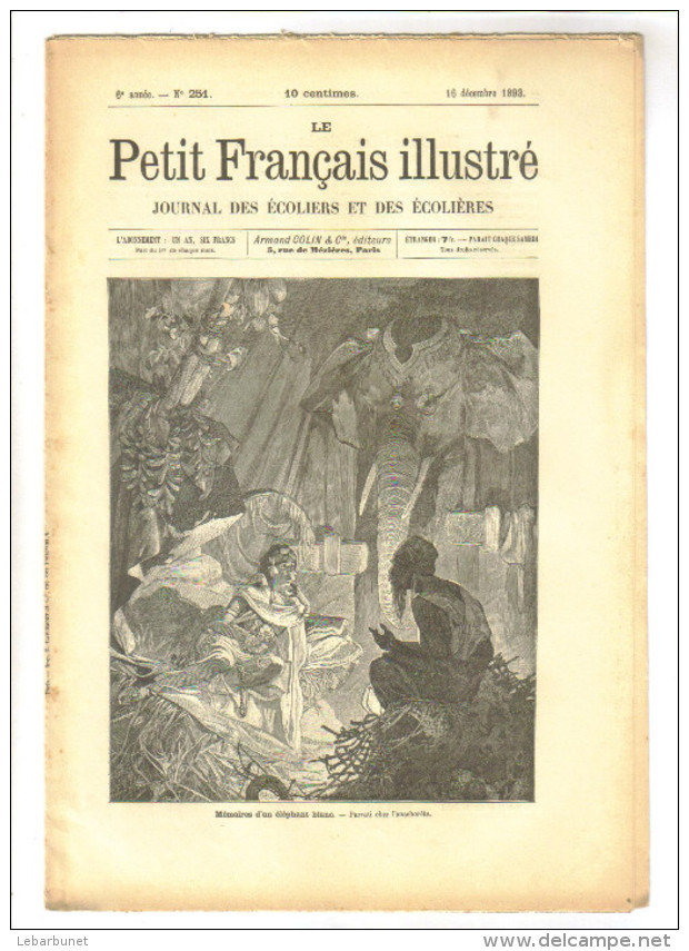 Revues Anc 1893 Le Petit Français Illustré Décembre 1893 5 Numéros N° 249-250-251-252-253 - Revues Anciennes - Avant 1900