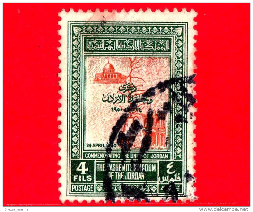 GIORDANIA - JORDAN - Usato - 1952 - Unificazione Con La Palestina (1950) - 4 F - Jordanie