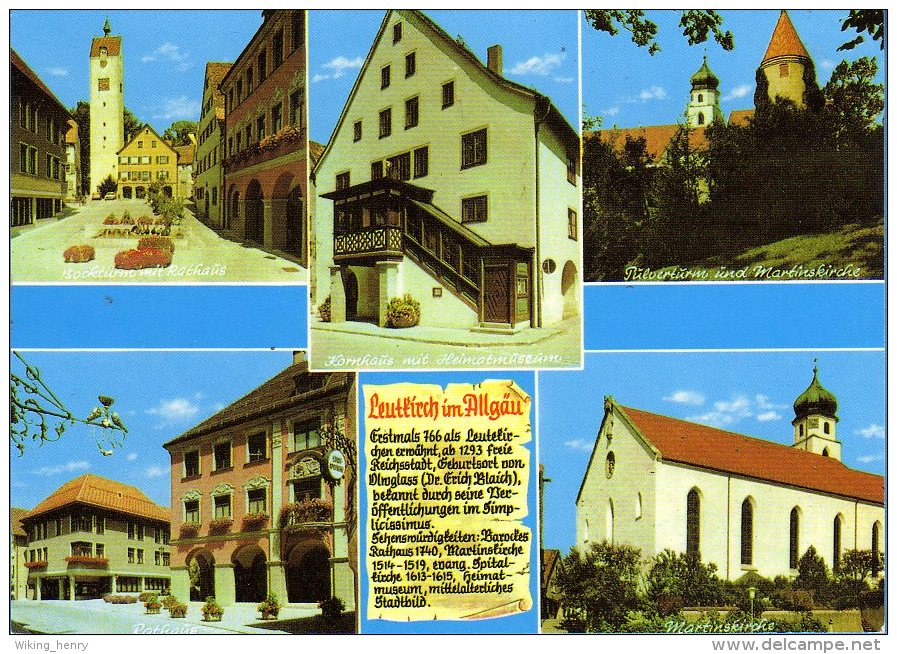 Leutkirch - Mehrbildkarte 3  Mit Chronik - Leutkirch I. Allg.