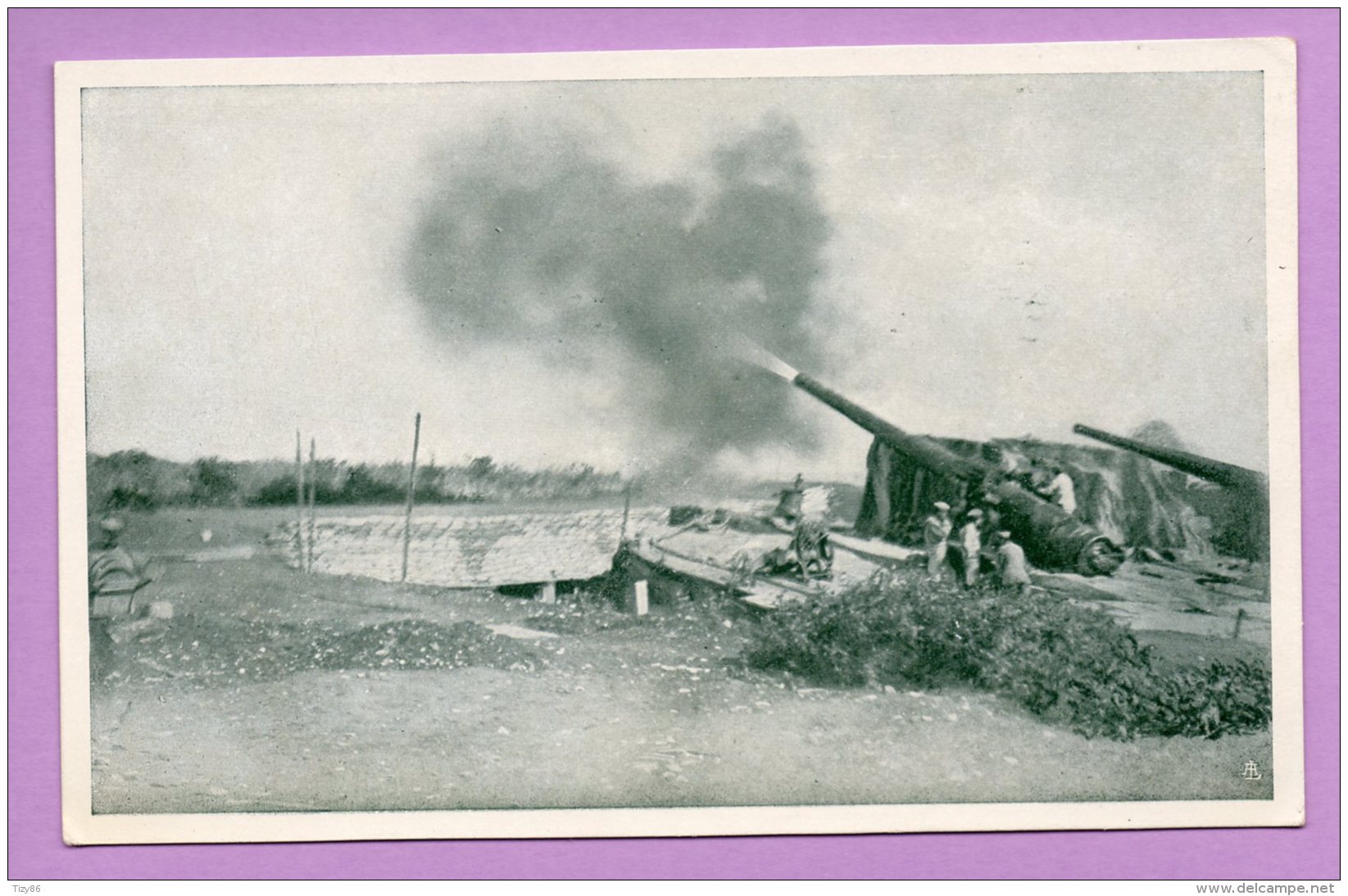 Foto-cartolina - La Marina Italiana Nella Guerra Europea (Batteria Della R. Marina In Azione) - MIL27 - Guerra, Militari