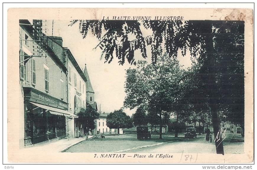 87 - NANTIAT  Place De L'église Timbrée TB - Nantiat