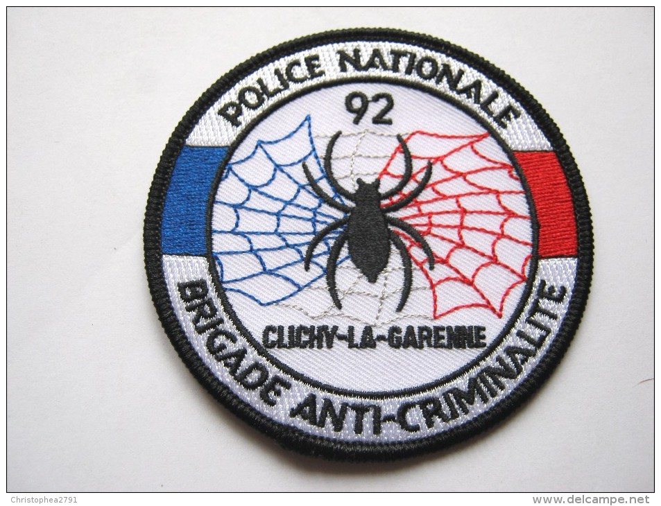 INSIGNE TISSUS PATCH POLICE NATIONALE LA BAC DE CLICHY LA GARENNE 92 ETAT EXCELLENT - Police & Gendarmerie