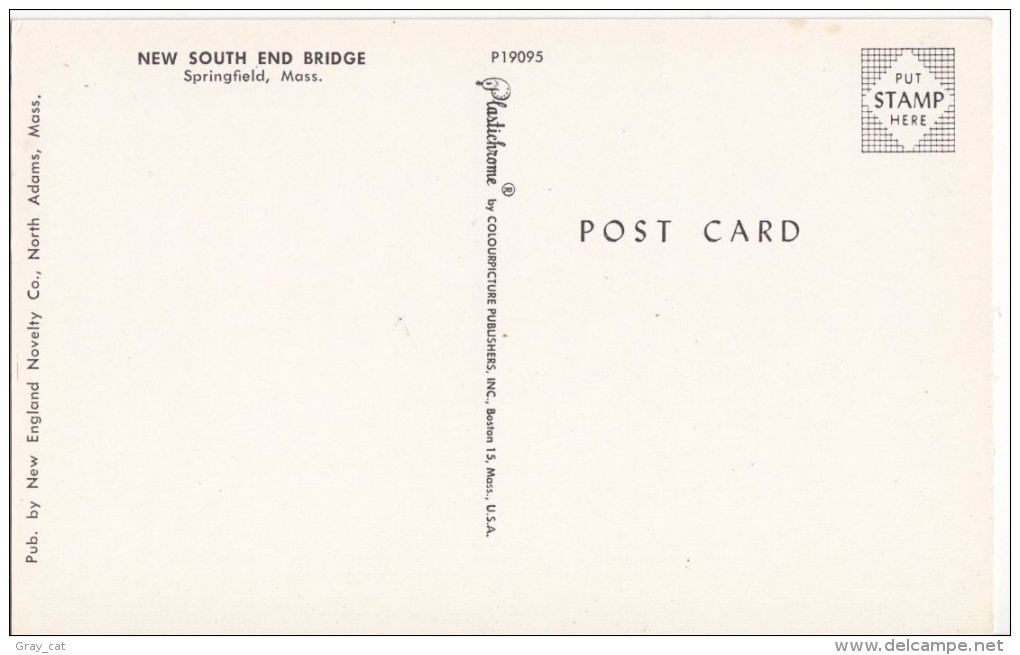 New South End Bridge, Springfield, Mass, Unused Postcard [18096] - Springfield