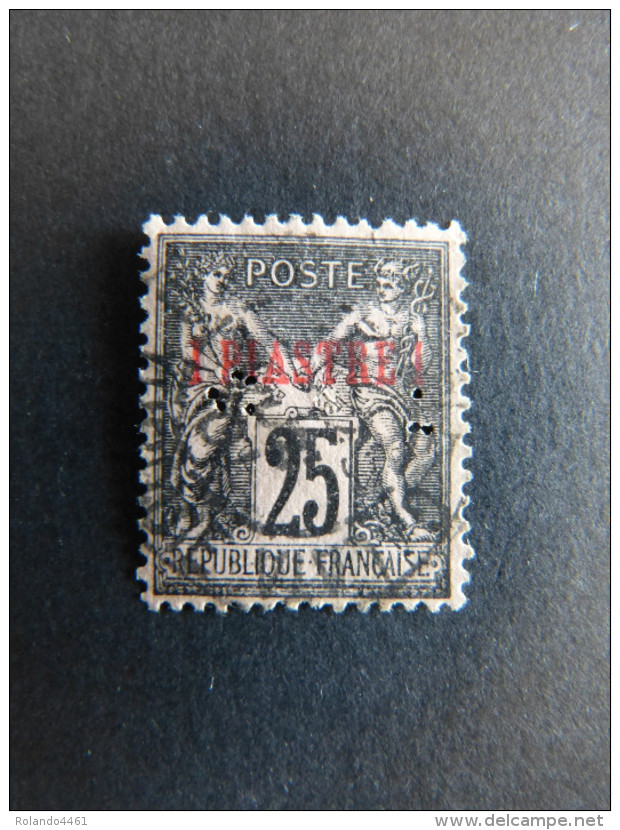 COLONIE LEVANT N°4 1 Piastre  CL 3 Indice 6 Perforé Perforés Perfins Perfin  !! Superbe - Sonstige & Ohne Zuordnung