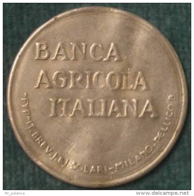 M_p> CURIOSITA' Gettone / Token Con Francobollo Da 10 Centesimi - Banca Agricola Italiana - Notgeld