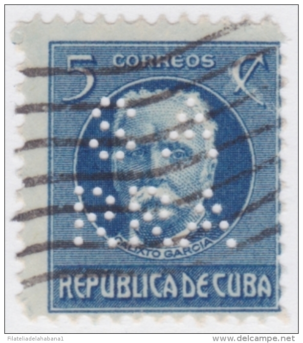 1917-296 CUBA REPUBLICA. 1917. PATRIOTAS 5c. PERFINS "SARRA" FARMACIA PHARMACY. - Neufs