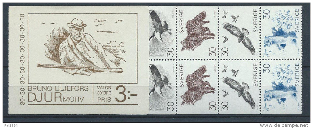 Suède 1968 Carnet C604 Neuf Animaux Lièvre, Mouette, Renard, Aigle Et Hermine - 1951-80