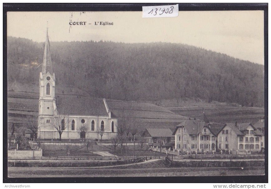 Court - L'église Et Maisons Proches ; Ca 1913 (13´908) - Court