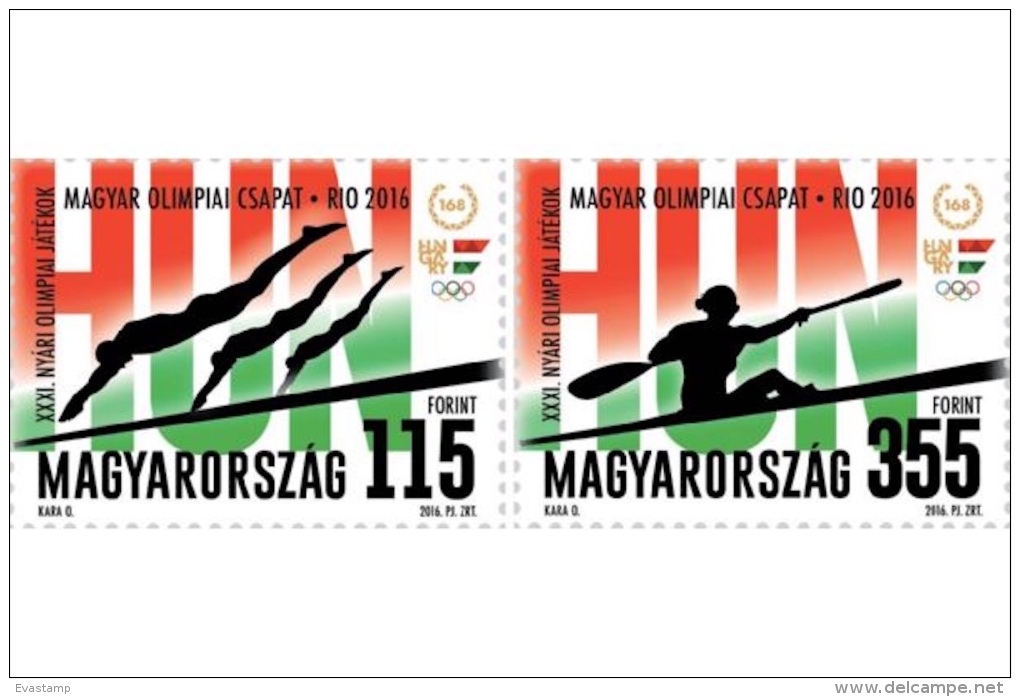 HUNGARY - 2016. Cpl.Set - 31st Summer Olympic Games, Rio De Janeiro MNH!!! - Neufs