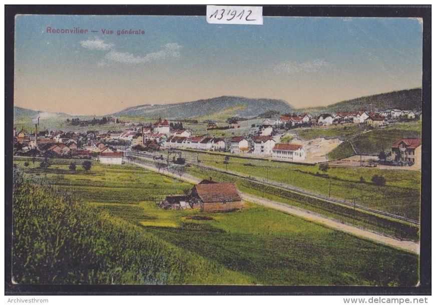 Reconvilier - Vue Générale Et Ligne De Chemin De Fer ; Ca 1910 (13´912) - Reconvilier