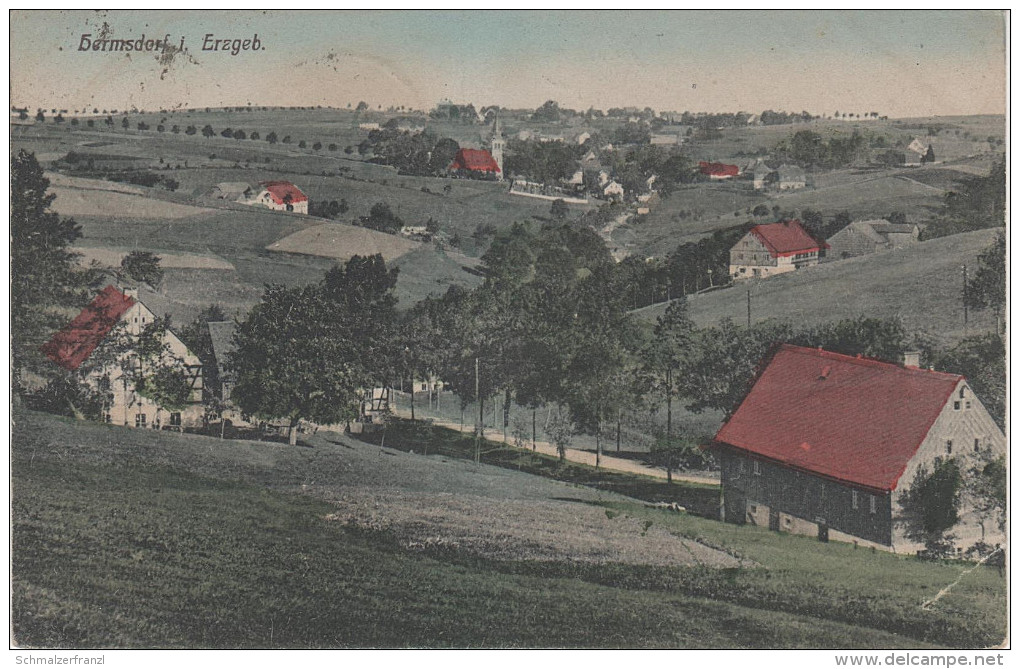 AK Hermsdorf Erzgebirge Bergstrasse ? Bei Frauenstein Rehefeld Holzhau Bienenmühle Nassau Reichenau Schönfeld Moldau - Oberholzhau (Erzgeb.)