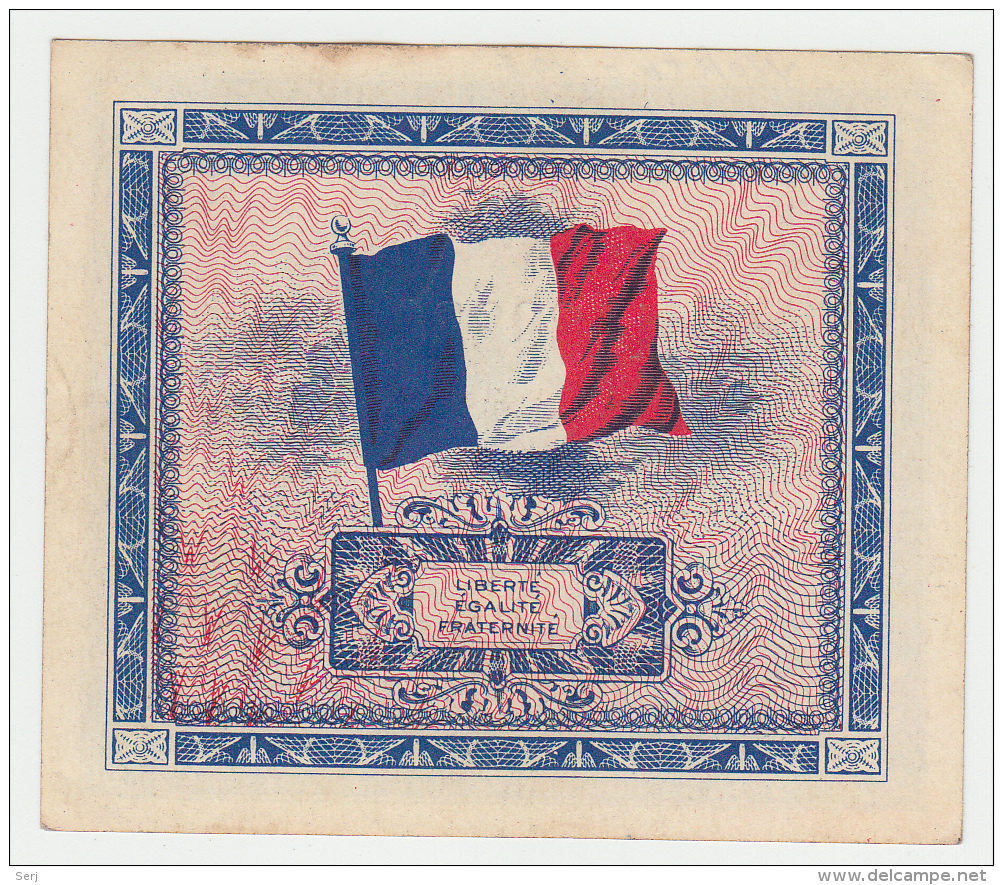 France 5 Francs 1944 VF+ CRISP Banknote Pick 115a 115 A - 1944 Bandiera/Francia