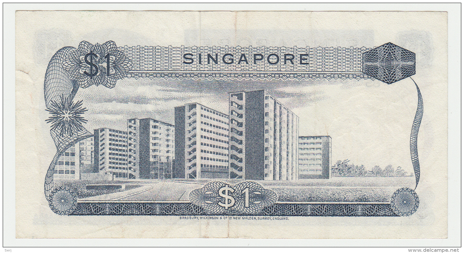 Singapore 1 Dollar 1967 - 1972 VF++ Pick 1 - Singapore