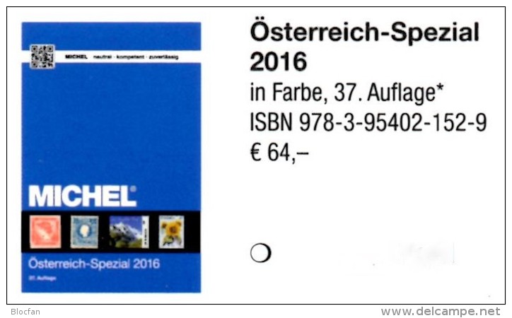 Spezial Katalog 2016 MICHEL Briefmarken Österreich Neu 64€ Bosnien Lombardei Venetien Special Catalogue Stamp Of Austria - Supplies And Equipment